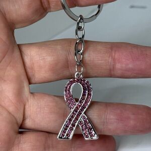 Pink Ribbon Keychain